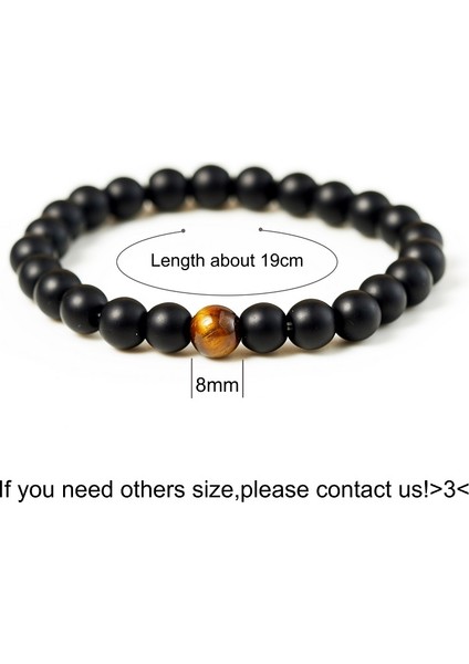 8mm Siyah Yıpranmış Set Bileklik Çiftler Mesafe Siyah Beyaz Doğal Lav Taşı Kaplan Gözü Boncuklu Yoga Bilezikleri Erkek Kadınlar Için Esnek Halat Takı (Yurt Dışından) indirimleri