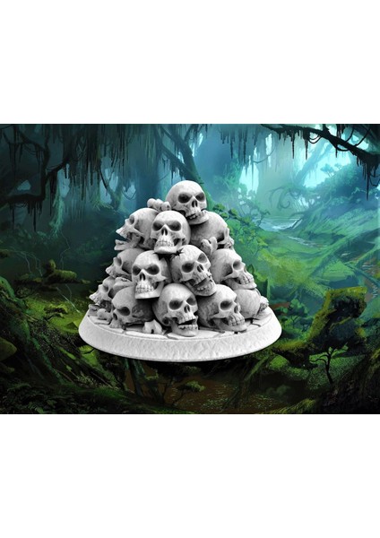 28MM Kuru Kafa Yığını - Iskelet Undead Süsleme ve Oyun Işaretleyici THN5611186