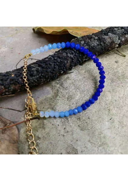 A4 Opal Bilezik, Ekim Doğum Taşı Bileziği Labradorit Bilezik Labradorit Pirinç Mavi Işık Boncuklu Katmanlı Bilezik (Yurt Dışından)