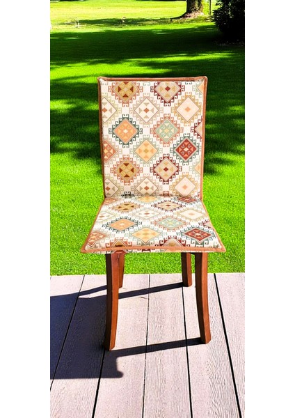 Kilim Desenli Arkalıklı Fermuarlı Sandalye Minderi fırsatları