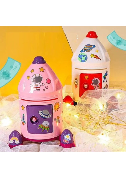 Füze Temalı Kilitli Işıklı Kumbara 19 x 15