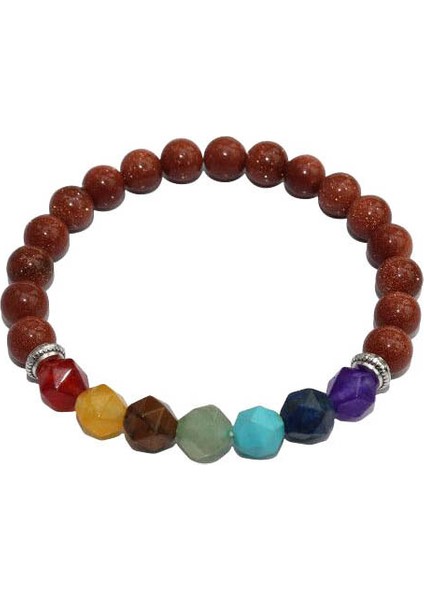 Altın Kum Taşı 7 Çakra Bileklik Erkekler Akik Lapis Lazuli Şifa Dengesi Boncuk Reiki Buddha Dua Doğal Taş Yoga Bileklik Kadın Takı (Yurt Dışından)