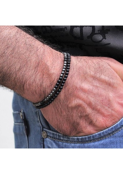 Xl - 215 mm Stili Stil 1 Erkek Doğal Taş Boncuk Paslanmaz Çelik Taç Aslan Bileklik Kadınlar Için En Iyi Arkadaşlar Hediyesi Moda Takı (Yurt Dışından)