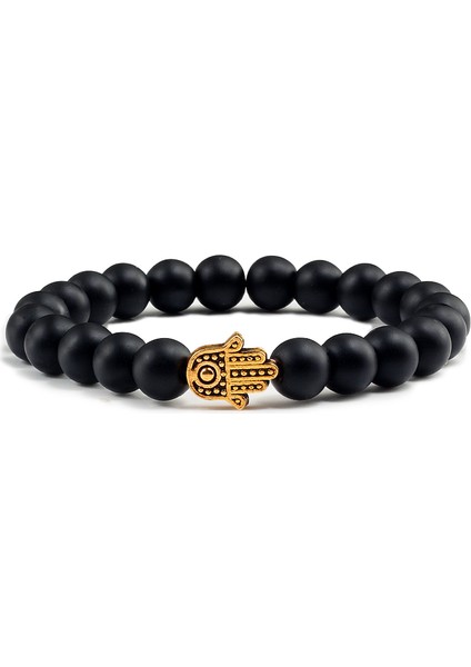 Kızıl Altın Erkekler Için Şans Taşları Doğal Volkanik Taş Bilezik Bayanlar Yoga Dua Takı Altın Sevimli El Bileziği (Yurt Dışından) modelleri