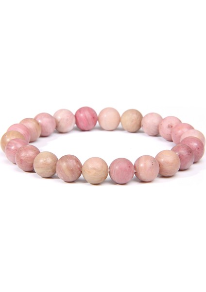 21CM Tarzı 20 Bantlı Akik Kadın Şık Kişilik Bileziği Doğal Pembe Rhodonite Rhodochrosite Taş Boncuklu Bileklik Bayanlar Için Hediye Takı (Yurt Dışından) fiyatları