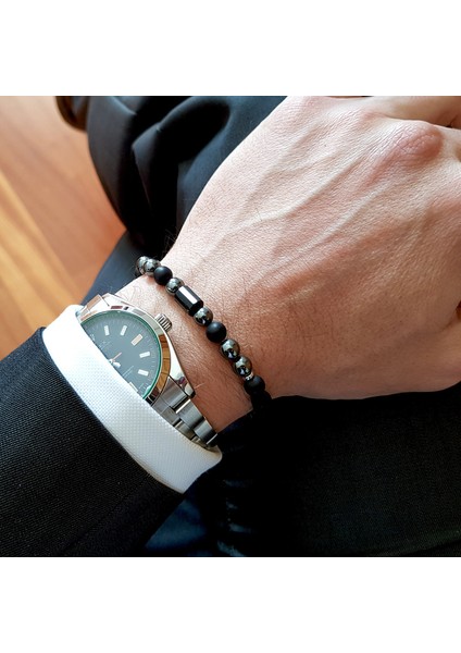 1 Mat 2020 Yeni Moda Bileklik Erkekler Basit Lüks Geometrik Sütun Taş Boncuklu El Yapımı Bilezikler Erkek Takılar Erkek (Yurt Dışından) fırsatları