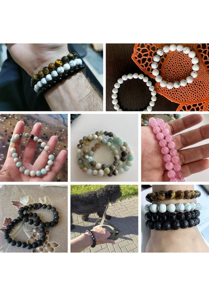 19CM Tarzı Oniks Kadın Erkek Enerji Bileklik Takı Hediye 8mm El Yapımı Doğal Hint Agat Lapis Lazuli Taş Boncuk Şans Bilezik (Yurt Dışından) fırsatları