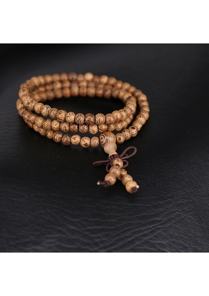 No.5 Boyutu Budist 108 Tane Boncuklu Meditasyon Tesbih Bileklik Ahşap Benzersiz Dua Boncuklu Kadın Erkek Şanslı Bilezikler Bracciali (Yurt Dışından)