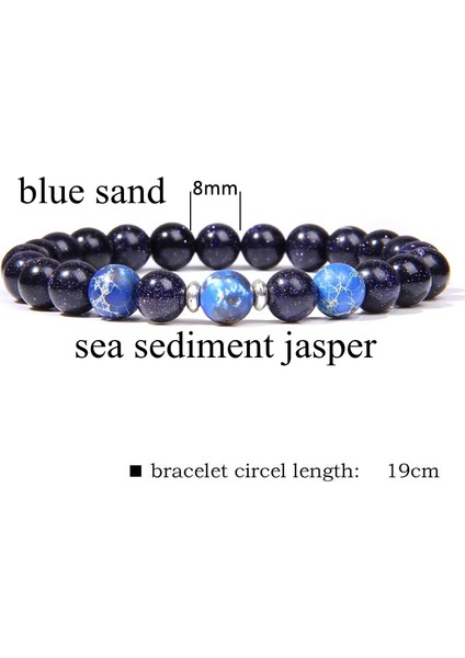 23CM Tarzı 3 Mavi Kum Doğal Howlite Gül Kuvarsı Kristal Aytaşı Bileklik Kadınlar Için Çakralar Boncuklu Bilezik Kadınlar Için Yoga Enerjisi Takı Браслет (Yurt Dışından)