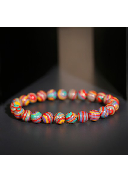 ABK046-1 Renkli Çakra Taşı Boncuklu Kadın Bilekliği 8mm Şans Erkek Ettretch Bilezikler Moda Takı AB176 (Yurt Dışından) fiyatları