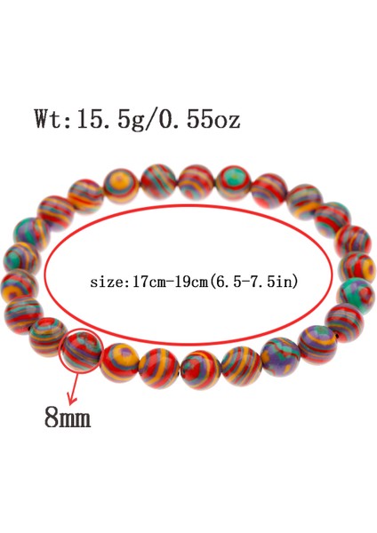 ABK046-1 Renkli Çakra Taşı Boncuklu Kadın Bilekliği 8mm Şans Erkek Ettretch Bilezikler Moda Takı AB176 (Yurt Dışından) modelleri