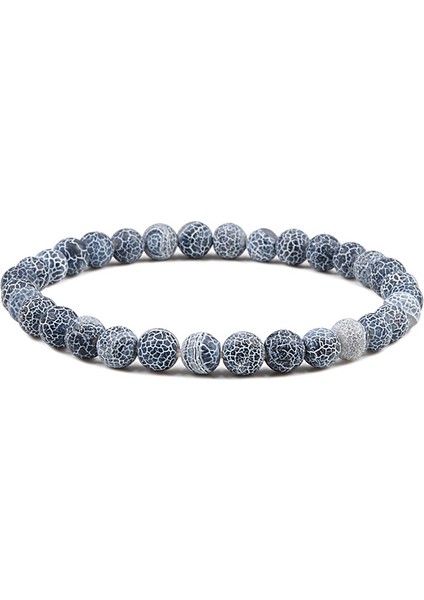 Siyah Yıpranmış Kadın Erkek Için Doğal Taş Boncuklu Lastikli Çakra Bileklik Şans Kolye Dua Takı Bileklik Pulseras (Yurt Dışından)