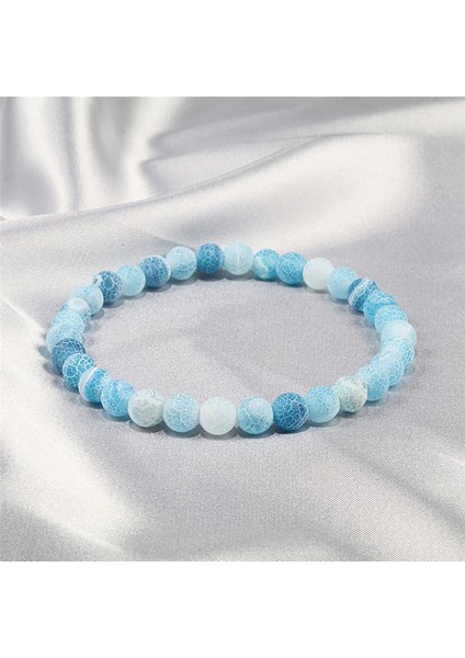 Siyah Yıpranmış Kadın Erkek Için Doğal Taş Boncuklu Lastikli Çakra Bileklik Şans Kolye Dua Takı Bileklik Pulseras (Yurt Dışından)