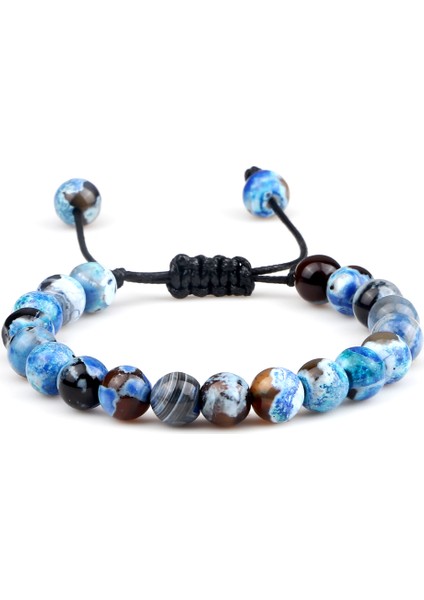 Tip 5 8mm Erkek Kadın Ateş Akik Oniks Boncuk Bileklik Kolye Şifa Doğal Taş Çakra Dua Şans Buddha Ayarlanabilir Takı Hediye (Yurt Dışından) modelleri