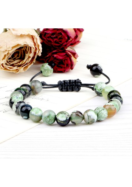 Tip 5 8mm Erkek Kadın Ateş Akik Oniks Boncuk Bileklik Kolye Şifa Doğal Taş Çakra Dua Şans Buddha Ayarlanabilir Takı Hediye (Yurt Dışından) indirimleri