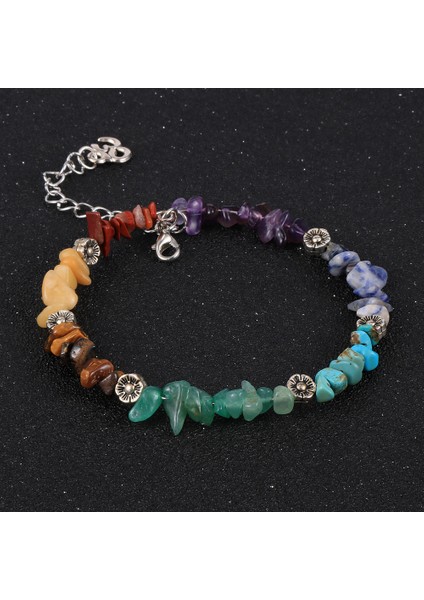 614 7 Çakralar Kadın Doğal Taşlı 7 Çakra Ametist Hindistan Oniks Iyileştirici Denge Bileklik Reiki Dua Yoga Çakıl Boncuklu Bilezik Takı (Yurt Dışından) fırsatları
