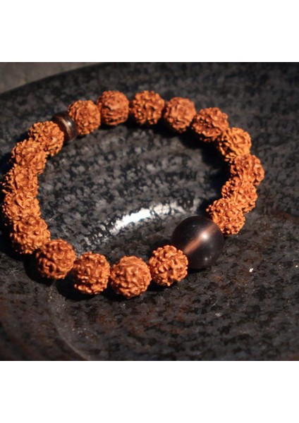 19CM Tarzı No.20 Boyutu Rudraksha Vajra Bodhi Bilezik Erkekler Meditasyon Mala Kristal Boncuk Bilezikler Takı Dua Çakralar Tibet Budizm Bilezik (Yurt Dışından)