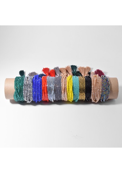 Yeşil Oaııte Miyuki Püsküllü Bilezik Kadınlar Için Katmanlı Kristal Boncuklu Bileklik Pulseras Femme Ayarlanabilir Boho Mücevher Dropship (Yurt Dışından) fiyatları