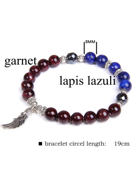 17CM Tarzı 9 Granat Doğal Howlite Gül Kuvarsı Kristal Aytaşı Bileklik Kadınlar Için Çakralar Boncuklu Bilezik Kadınlar Için Yoga Enerjisi Takı Браслет (Yurt Dışından)