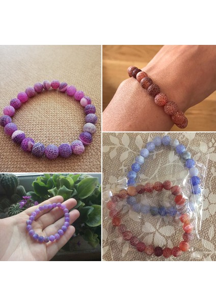 8mm Mavi Mor Doğal Hava Aşındırılmış Taş Bilezik Kadın Erkek Çatlak Çakra Boncuklu Strand Bilezikler Yoga Buddha Takı Hediye (Yurt Dışından) fırsatları