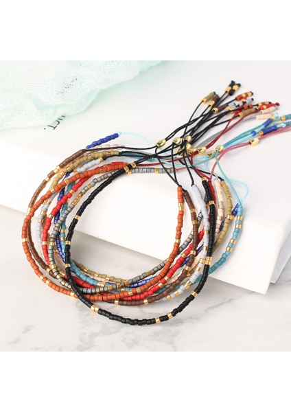 AZX026 Kelıtch Bileklikleri Miyuki Boncuk El Yapımı Bohemia Zincir Yeni Ayarlanabilir Bilezik Goth Bilezikler Belirsiz Pulseira (Yurt Dışından)