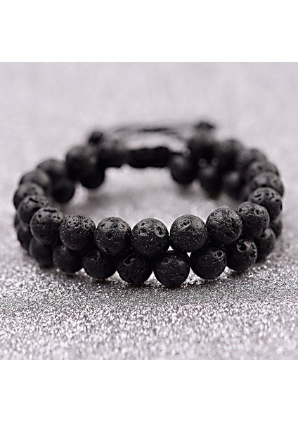 Stil 11 Moda Siyah Lava Taş Boncuklu Bileklik Erkek Homme Etnik Yoga Çift Katmanlı Turkuaz Inci Bilezikler Bileklik Pulseras Hombre (Yurt Dışından) fiyatları