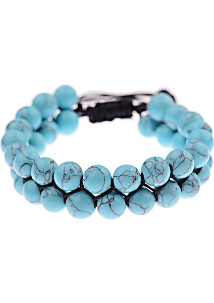 Stil 11 Moda Siyah Lava Taş Boncuklu Bileklik Erkek Homme Etnik Yoga Çift Katmanlı Turkuaz Inci Bilezikler Bileklik Pulseras Hombre (Yurt Dışından) indirimleri