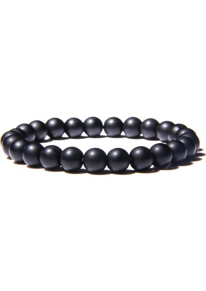 17CM Tarzı Oniks Doğal Şifa Enerjisi Kaplan Gözü Bileklik Cilalı Lapis Lazuli Boncuklu Bilezik Esnek Pulsera Kadın Takı Erkek Bilezikler (Yurt Dışından)