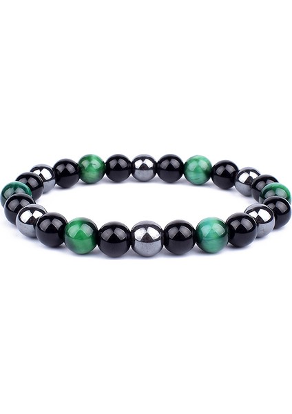 8mm Tarzı No.3 Boyutu Doğal Kaplan Gözü Obsidyen Hematit Boncuk Bilezik Erkekler Manyetik Sağlık Koruma Denge Bilezik Kadınlar Iyileştirme Ruh Takı (Yurt Dışından)
