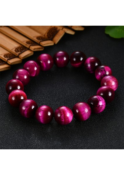 Rüya 8 Yüksek Kaliteli Pembe Kaplan Gözü Buda Bilezik Doğal Taş Yuvarlak Boncuk Esnek Halat Erkek Kadın Bileklik Hediye (Yurt Dışından) fiyatları