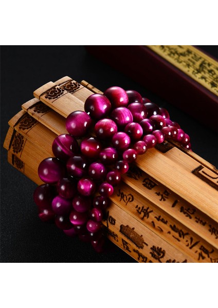 Rüya 8 Yüksek Kaliteli Pembe Kaplan Gözü Buda Bilezik Doğal Taş Yuvarlak Boncuk Esnek Halat Erkek Kadın Bileklik Hediye (Yurt Dışından) modelleri