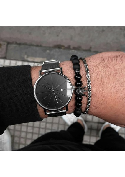 No.6 Boyutu Taç Şarm Bilezik Ben Yeni Moda Taş Boncuklu Zincir Bileklik Erkek Takı Hediye (Yurt Dışından)