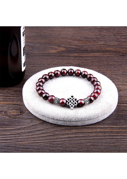 21CM Tarzı No.2 Boyutu Kadın Bileklik Doğal Yakut Gerdirme Bilezikler Erkek Moda Lotus Şans Bilezikleri Kadın Taş Boncuklu Buddha Takı Kadınlar Takı (Yurt Dışından)