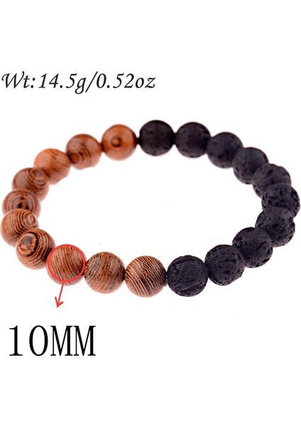 38 Numara Moda 8mm Doğal Ahşap Boncuklu Bilezik Erkekler Ethinc Meditasyon Millettia Laurentii Bilezik Kadınlar Dua Takı Yoga Bilezikler (Yurt Dışından)