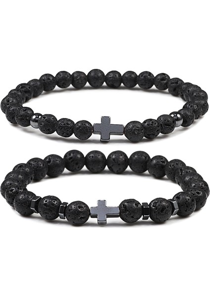 8 mm Lav Taşı Kadın Erkek Dua Tespih Bileklik Sıcak Hematit Çapraz Doğal Ahşap Boncuk Lav Taşı Oniks Meditasyon Bilezikleri Yoga Takı (Yurt Dışından) fiyatları