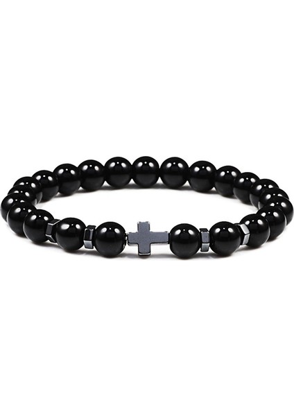 8 mm Lav Taşı Kadın Erkek Dua Tespih Bileklik Sıcak Hematit Çapraz Doğal Ahşap Boncuk Lav Taşı Oniks Meditasyon Bilezikleri Yoga Takı (Yurt Dışından) modelleri
