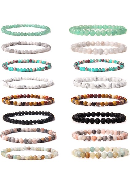4 mm Stil Zebra Taşı Doğal Iyileştirici Enerji Mineralli Takı Kadınlar Vintage Pulsera Erkekler Gri Labradorit Sarı Aventurin Taş Boncuk Bilezikler (Yurt Dışından)