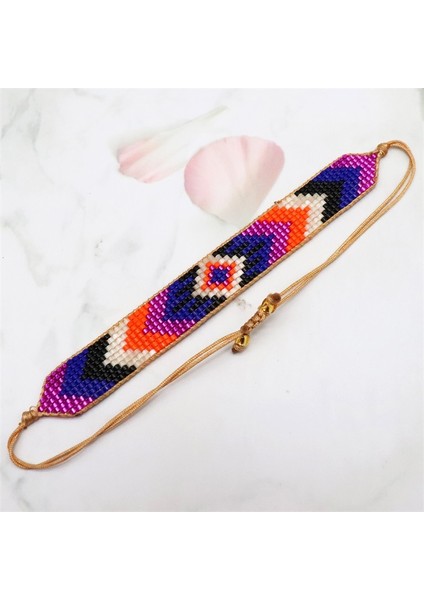 No.25 Boyutu Mavi Yıldız Kadın Mıyukı Bilezik Nazar Boncuklu Bilezik Kabuklu Pulseras Mujer Moda Micro Pave Cz El Yapımı Boncuk Kolluk (Yurt Dışından)