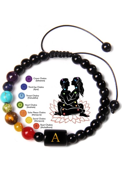 T Erkek Bileklik Doğal Turkuaz Kaplan Gözü Taş Boncuk Akra Bileklik Siyah Halat 26 Harfli Charm Örgü Bileklik Kadın Takı (Yurt Dışından) modelleri