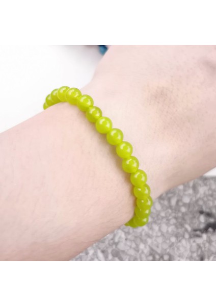 20CM Tarzı Topaz Kadın Erkek Kaplan Gözü Pembe Kristal Volkanik Taş Akik Doğal Boncuklu Yoga Esnek Bileklik - 6mm Minimalist Doğal Bilezik (Yurt Dışından)