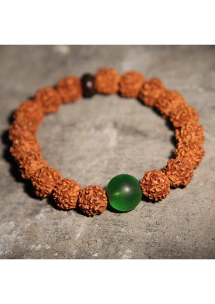 19CM Tarzı No.10 Boyutu Doğa Vajra Bodhi Rudraksha Bilezik Erkekler Meditasyon Mala Boncuk Bilezik Kadınlar Takı Yeni Dua Tibet Budizm Bileziği (Yurt Dışından)