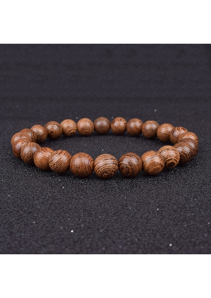 No.24 Boyutu Moda 8mm Doğal Ahşap Boncuklu Bilezik Erkekler Ethinc Meditasyon Millettia Laurentii Bilezik Kadınlar Dua Takı Yoga Bilezikler (Yurt Dışından) fırsatları