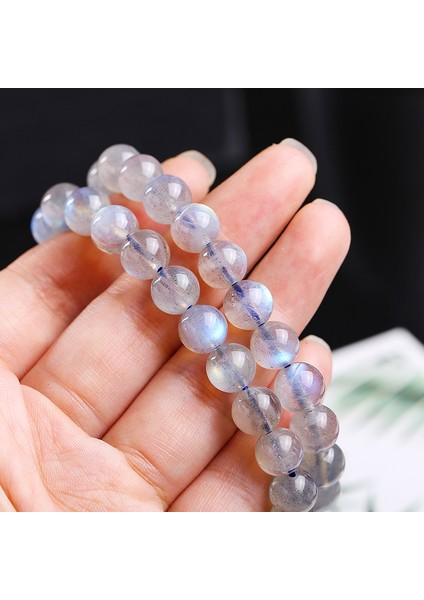 9-10MM Tarzı Koyu Gri Jd A + Doğal Labradorit Taşı Yuvarlak Boncuklu mm Şanslı Gri Mavi Aytaşı Kadın Erkek Bilezik Yeni Şans Takı Hediye (Yurt Dışından) modelleri