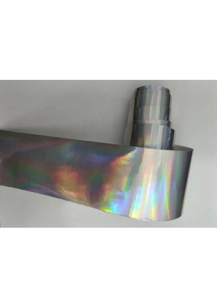 Hologram Gökkuşağı Rainbow Süsleme ( 7cmx2.5metre) Şerit Hologram Folyo Bant