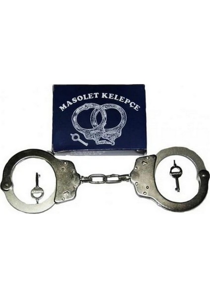 Polis Asker Bekçi Kelepçesi Polis Kelepçesi Zincirli Kelepçe Gri Metal Kelepçe Anahtarlı Kelepçe