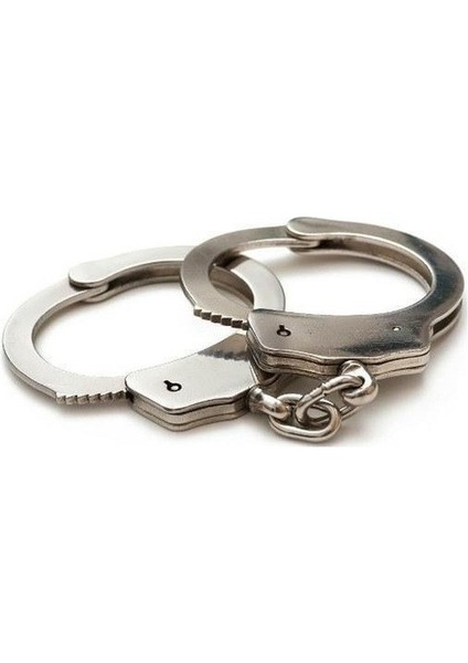 Polis Asker Bekçi Kelepçesi Polis Kelepçesi Zincirli Kelepçe Gri Metal Kelepçe Anahtarlı Kelepçe