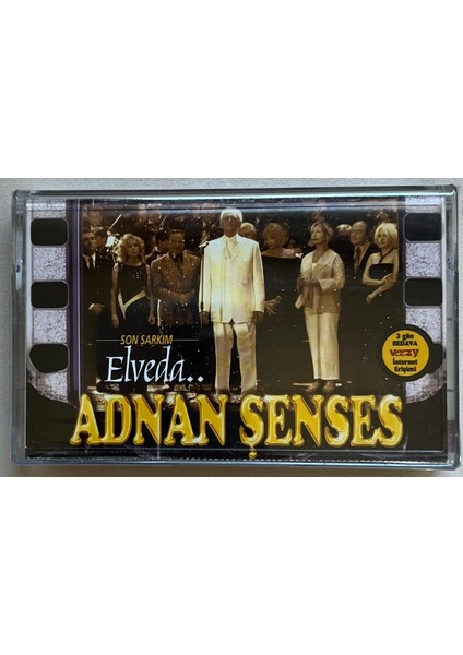 Adnan Şenses Son Şarkım Elveda Kaset (Jelatininde Sıfır Orijinal Dönem Baskı Kaset)