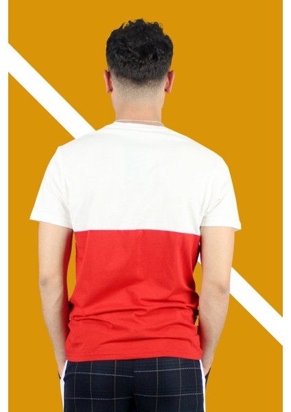 Angel Erkek Beyaz-Kırmızı Tshirt