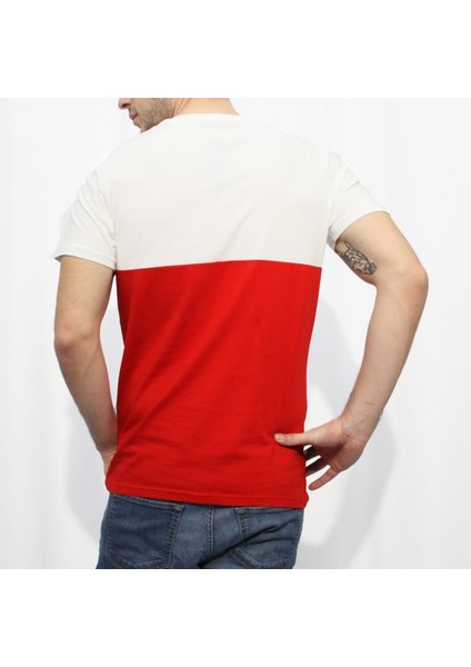 Angel Erkek Beyaz-Kırmızı Tshirt