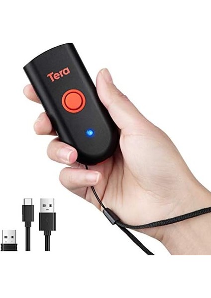 Mini Taşınabilir Barkod Tarayıcı Ccd Barkod Tarayıcı 3'ü 1 Arada Bluetooth ve USB Kablosu ve 2,4g Kablosuz Kağıt ve Ekran Barkod Okuyucu Üzerine 1 Adet Barkod Okuyucu, 1100CCD